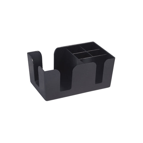 70869 Dispensers / Organisers Bar Organiser 6 Compartment Black Plastic 145x240x110mm