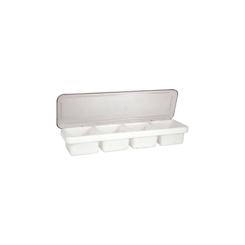70870 Dispensers / Organisers Bar Caddy 4 Compartment Clear Plastic 155x475x80mm