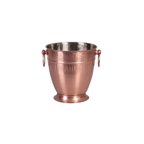 70904 Champagne Bucket - Ribbed Satin Copper 220x230mm