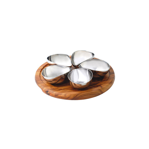 74842 Serving Dishes Athena Relish Set Stainless Steel 230mm