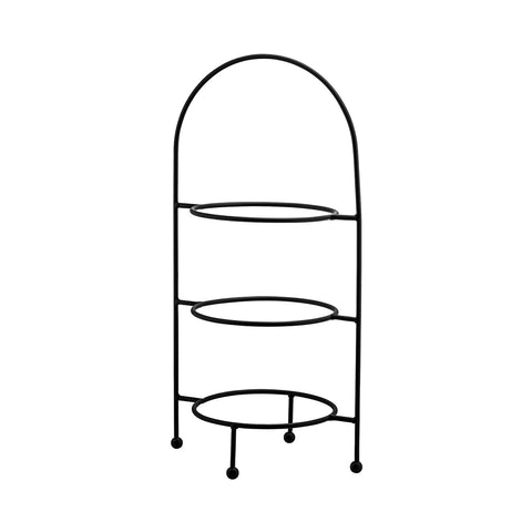 76271-BK Platter Stands Trenton Black Round 3-Tier Display Stand 620mm