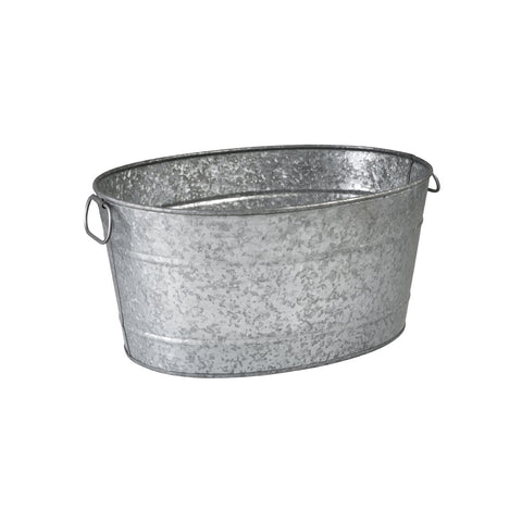 76615 Moda Beverage Tubs, Buckets & Drip Trays Brooklyn Galvanised Oval Beverage Tub 460x355x220mm