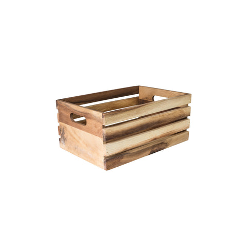 76745 Buffetware Moda Brooklyn Rustic Acacia Wood Crate 340x230x150mm