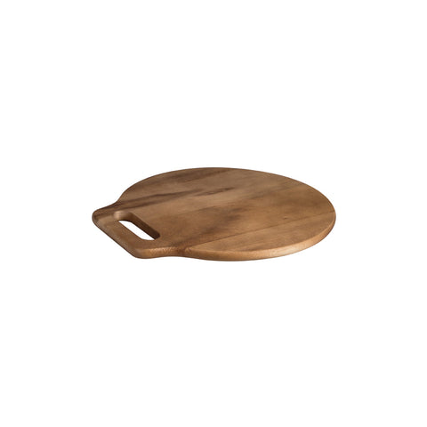 76811 Moda Artisian Wooden Servingware Round Board w/ Handle 300x330mm