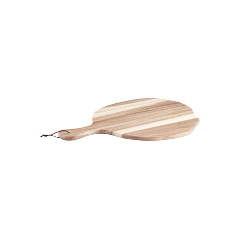 76861 Moda Artisian Wooden Servingware Rustic Round Paddle Board 320x450mm