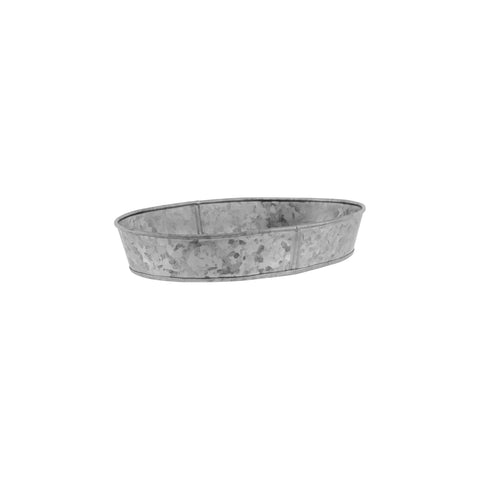 78650 Chef Inox Coney Island Oval Galvanised Tray Plain Small 240x150x45mm