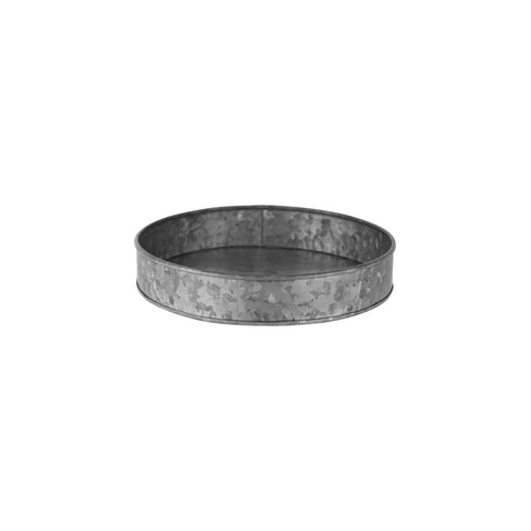 78670 Chef Inox Coney Island Round Galvanised Tray Plain Small 240x45mm