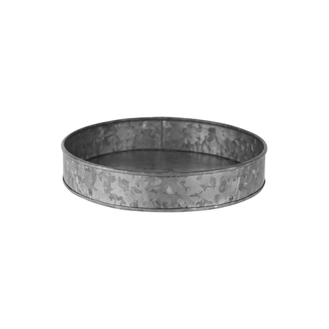 78680 Chef Inox Coney Island Round Galvanised Tray Plain Large 330x45mm