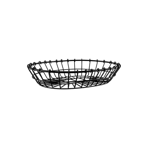 78743 Chef Inox Coney Island Patina Oval Wire Basket Black Large 280x205x60mm