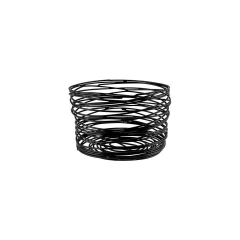 78744 Chef Inox Coney Island Patina Round Wire Basket Black 180x155mm