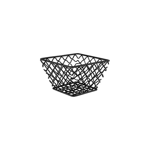 78745 Chef Inox Coney Island Patina Square Wire Basket Black 155x155x105mm