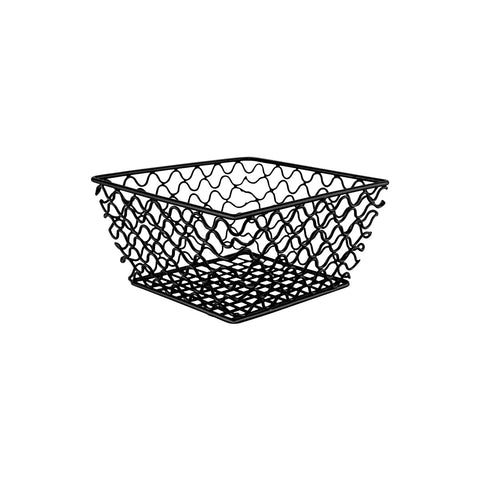 78746 Chef Inox Coney Island Patina Square Wire Basket Black 205x205x105mm