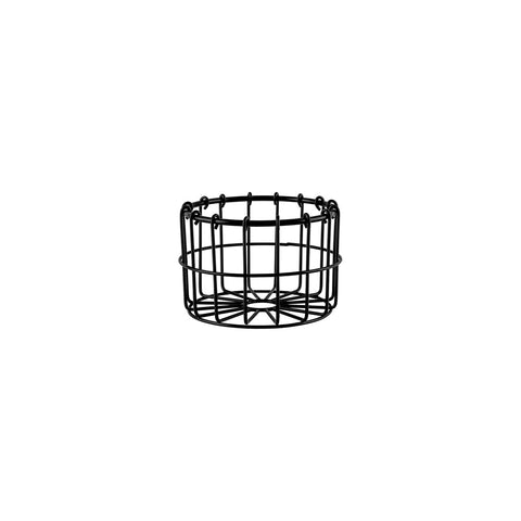 78747 Chef Inox Coney Island Patina Round Wire Basket Black 130x90mm