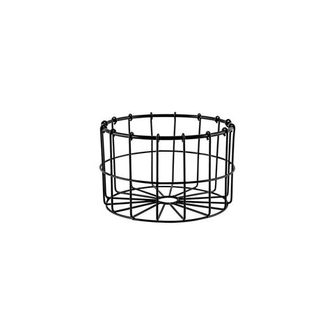78748 Chef Inox Coney Island Patina Round Wire Basket Black Tall 180x155mm
