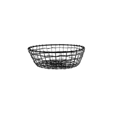 78750 Chef Inox Coney Island Patina Round Mesh Wire Basket Black 230x75mm