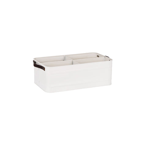78808 Chef Inox Coney Island Crème 4-Compartment Caddy with Leather Handle 370x215mm