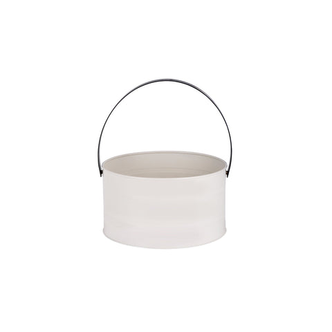 78840 Chef Inox Coney Island Crème Round Pail with Black Handle 285x150mm