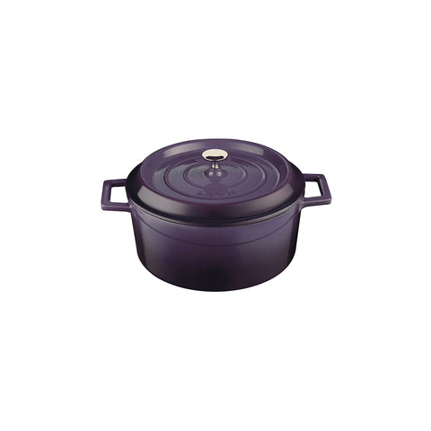 799020-P Round Casserole Round Casserole Purple Cast Iron 100x200mm / 2.6Lt