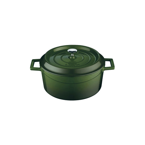 799024-GN Round Casserole Round Casserole Green Cast Iron 115x240mm / 4.5Lt