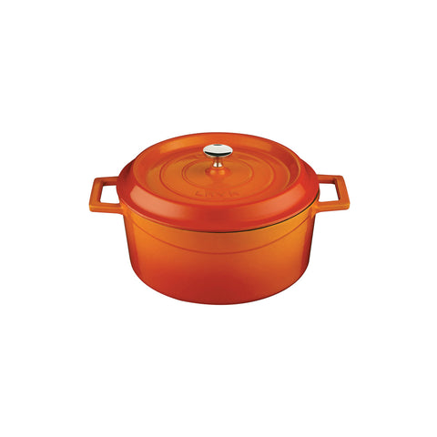 799024-O Round Casserole Round Casserole Orange Cast Iron 115x240mm / 4.5Lt