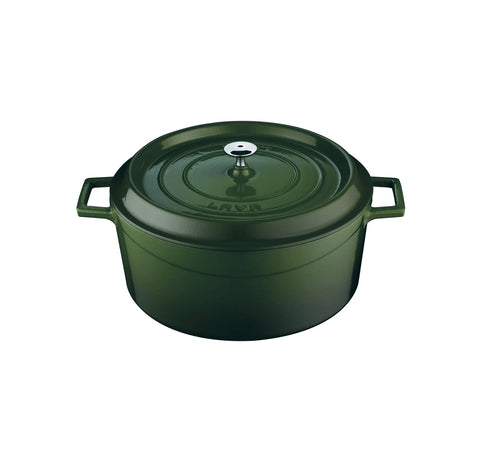 799028-GN Round Casserole Round Casserole Green Cast Iron 125x280mm / 6.7Lt