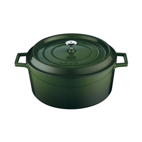 799032-GN Round Casserole Round Casserole Green Cast Iron 150x320mm / 9.8Lt