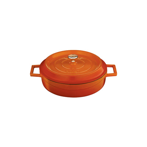 799224-O Low Round Casserole Low Round Casserole Orange Cast Iron 240mm / 2.4Lt