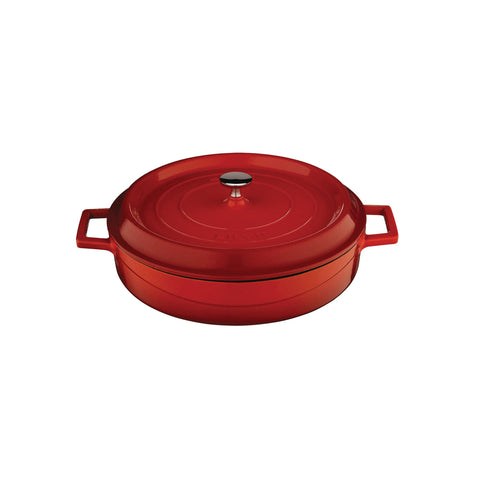 799228-R Low Round Casserole Low Round Casserole Red Cast Iron 280mm / 3.4Lt