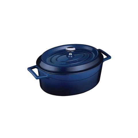 799525-BL Oval Casserole Oval Casserole Blue Cast Iron 250x205x100mm / 3.3Lt
