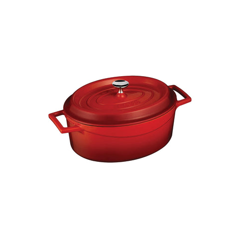 799525-R Oval Casserole Oval Casserole Red Cast Iron 250x205x100mm / 3.3Lt