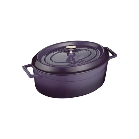 799529-P Oval Casserole Oval Casserole Purple Cast Iron 290x230x110mm / 4.8Lt