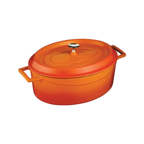 799533-O Oval Casserole Oval Casserole Orange Cast Iron 330x265x120mm / 6.4Lt