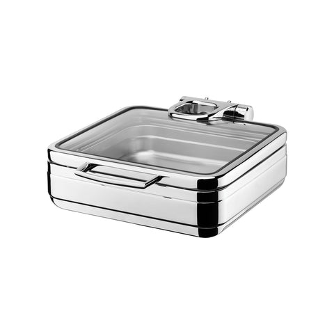 8322303 Athena Regal Induction Chafer Regal Rectangular Induction Chafer 2/3 Size - Glass Lid 400x490x150mm