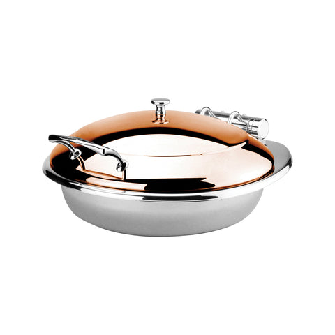 8330002 Athena Princess Induction Chafer Princess Round Induction Chafer - Rose Gold Lid 454x525x240mm