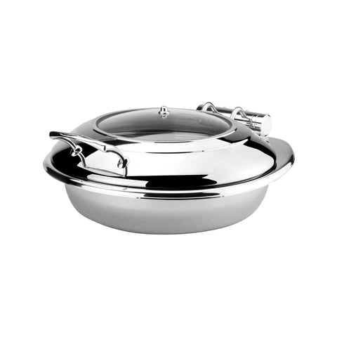 8330003 Athena Princess Induction Chafer Princess Round Induction Chafer - Glass Lid 454x525x240mm