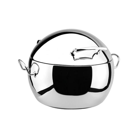 8330501 Athena Princess Induction Chafer Princeess Round Induction Soup Station with Insert - Stainless Steel Lid 440x400x330mm