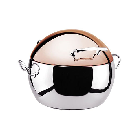 8330502 Athena Princess Induction Chafer Princess Round Induction Soup Station with Insert - Rose Gold Lid 440x400x330mm