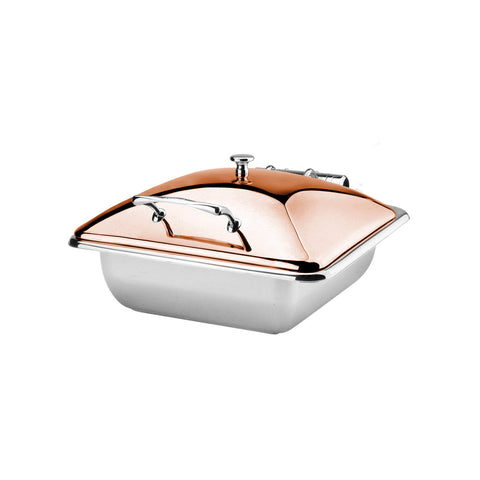 8332302 Athena Princess Induction Chafer Princess Rectangular Induction Chafer 2/3 Size - Rose Gold Lid 440x410x240mm