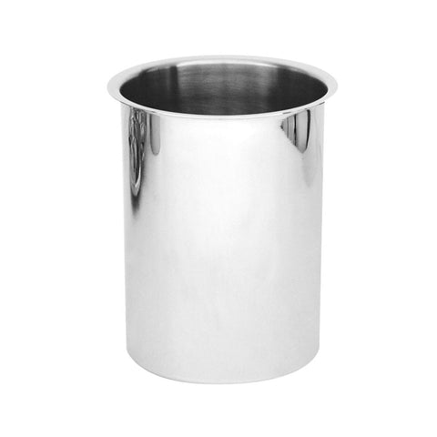 84308 Round Stainless Steel Canisters & Covers Round Canister 255x252mm / 8.0Lt CH May Catering Supplies