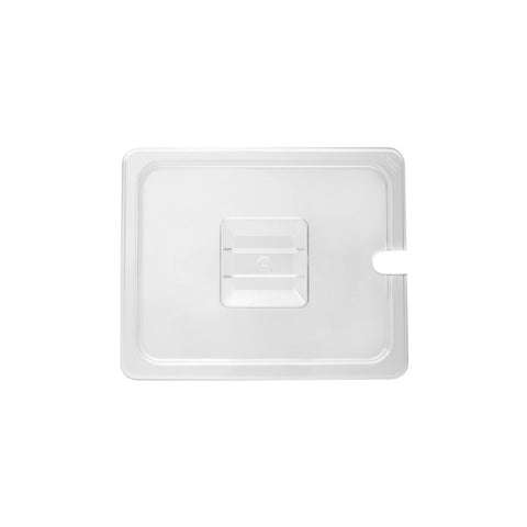852901 Black Polycarbonate Gastronorm Food Pans 1/9 Size Clear Polycarbonate Food Pan Notched Cover CH May Catering Supplies