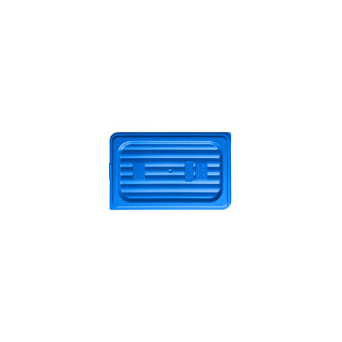 GastroPlast 859400-BL 1/4 Size Polypropylene Cover Blue 265x162mm CH May Catering Supplies