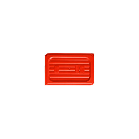 GastroPlast 859400-R 1/4 Size Polypropylene Cover Red 265x162mm CH May Catering Supplies