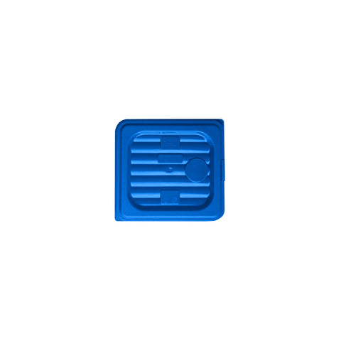 GastroPlast 859600-BL 1/6 Size Polypropylene Cover Blue 176x162mm CH May Catering Supplies