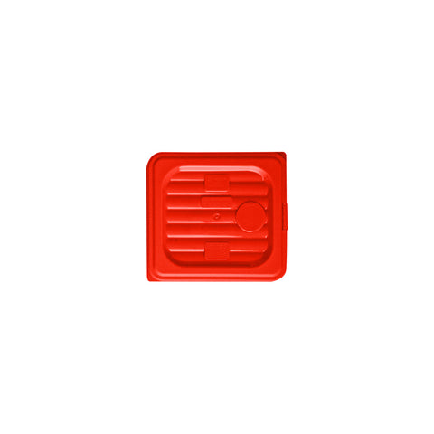 GastroPlast 859600-R 1/6 Size Polypropylene Cover Red 176x162mm CH May Catering Supplies