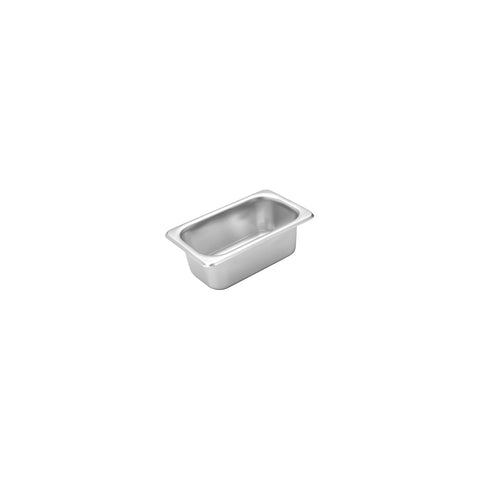 8719100 Standard Steam Pans 1/9 Size Stainless Steel Pan 176x108x100mm / 1.4Lt