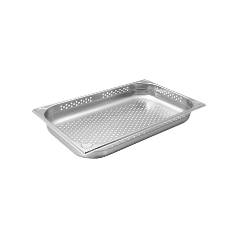 891065P Commercial Stainless Steel Gastronorm Pans & Covers 1/1 Size - Perforated Stainless Steel Pan 530x325x65mm CH May Catering Supplies
