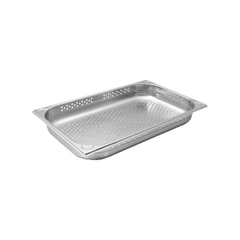 891150P Commercial Stainless Steel Gastronorm Pans & Covers 1/1 Size - Perforated Stainless Steel Pan 530x325x150mm CH May Catering Supplies