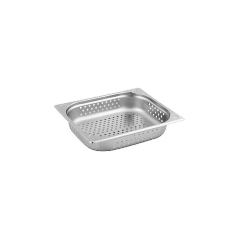 892100P Commercial Stainless Steel Gastronorm Pans & Covers 1/2 Size - Perforated Stainless Steel Pan 325x265x100mm CH May Catering Supplies