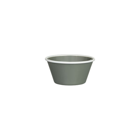 91671-WG Ryner Melamine Evoke Grey with White Rim Round Bowl 125x60mm / 475ml