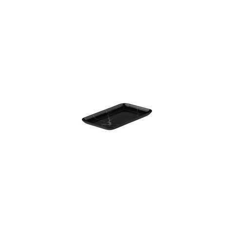 91742-BK Ryner Melamine Display Serve Black Marble Rectangular Coupe Platter 205x140mm